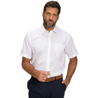 JP 1880 Herren große Größen Menswear L-8XL Hemd, Business, bügelfrei, Kentkragen, Halbarm, Comfort Fit, bis 8XL schneeweiß 4XL 804891200-4XL
