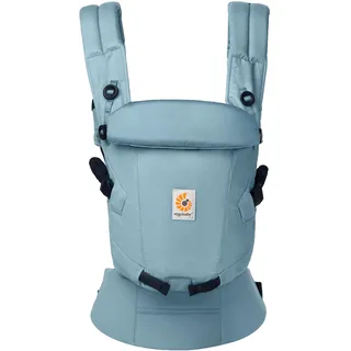 Ergobaby Adapt Babytrage für Neugeborene ab Geburt, 3-Positionen SoftTouch Cotton Ergonomische Babybauchtrage Rückentrage Baby-Tragetasche, Slate Blue