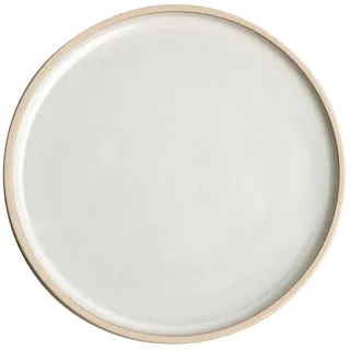 Olympia FA328 Canvas Flacher Runder Teller, Weiß, 18cm, 6 Stück