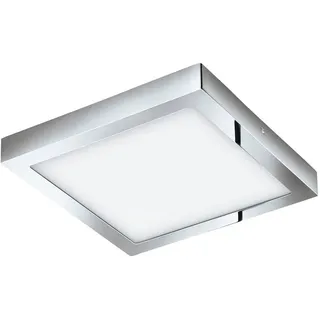 Eglo 33668 LED-Panel Deckenleuchte Crosslink FUEVA-C chrom L:30cm B:30cm H:4cm dimmbar IP44 2700-6500K mit Connect Funktion - Silber
