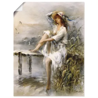 ARTland »Wasserseite«, Frau (1 Stk. tlg. als Leinwandbild, Poster, Wandaufkleber in verschied. Größen & Produktarten -Leinwandbild, Poster, Wandtattoo auch für Badezimmer geeignet