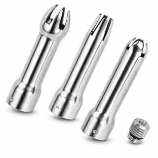 3 Stück Sahnespender Ersatzteile,Edelstahl Tüllen | Spritztüllen Set Für Tüllen-Set Universal-Sahnespender-Ersatztüllen Fur Sprühen Von Sahne,Desserts,Cremes,Espuma Uvm