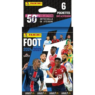 PANINI Fußball 2024-2025 Ligue 1 McDonald's Blister 6 Beutel mit 7 Aufklebern