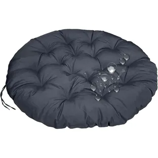 ZTGL Rund Groß Papasan Sitzkissen 160/170/180 cm, Papasansessel Kissen Outdoor Wasserdicht, Verdickt Polster Bodenkissen für Schwenksessel, Indoor Polyrattan Sessel Kissen,Dark Gray,160 * 160CM