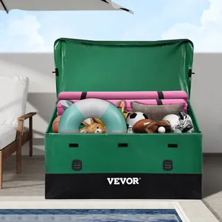 VEVOR 1013L Aufbewahrungsbox für Außenbereich 147x86x108cm Auflagenbox aus wasserdichter PE-Plane Gartentruhe Kissenbox Aufbewahrungsbehälter Gartenbox Ideal für Pools Höfe Gärten und Garagen