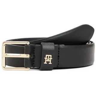 Tommy Hilfiger Ledergürtel mit eckiger Schnalle, Black, 90