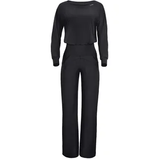 Winshape Damen, Functional Comfort Jumpsuit JS101LSC, Comfort Style, Fitness Freizeit Yoga Pilates, schwarz,