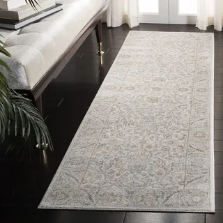 SAFAVIEH Traditionell Teppich für Wohnzimmer, Esszimmer, Schlafzimmer - Isabella Collection, Kurzer Flor, Creme und Beige, 66 X 244 cm