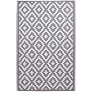 Homescapes Zoe Outdoor-Teppich 180 x 270 cm Grau/Weiß