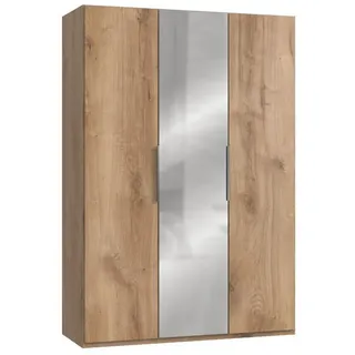 Level 150 x 216 x 58 cm Plankeneiche Nachbildung mit Spiegeltüren