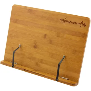 World Rhythm WR-404 Buchständer aus Bambus, Notenständer aus Holz, 39 x 28 cm, natur