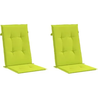 vidaXL Gartenstuhlauflagen für Hochlehner 2 Stk. Knallgrün 120x50x3 cm - Grün