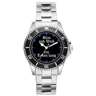 KIESENBERG Gelsenkirchen Fußball Fan Uhr – Sportliche Armbanduhr im Fan-Design Stilvolle Herren-Uhr mit Fußball-Motiv Geschenk für echte Fans aus dem Ruhrgebiet Ruhrpott Kohlenpott - 2245