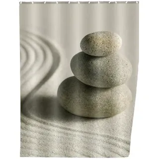 Wenko Duschvorhang Sand & Stone 180 x 200 cm beige