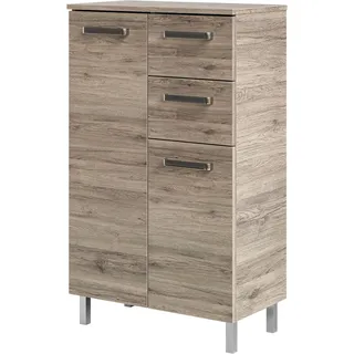 Saphir Unterschrank mit Türdämpfer und 1 Einlegeboden 60 x 100,5 x 33 cm Braun