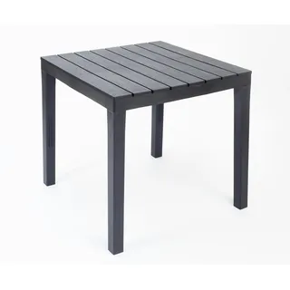 PROGARDEN Bali Gartentisch 78 x 78 x 72 cm Schwarz