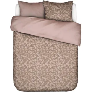 Essenza Satin-Bettwäsche-Garnitur Juliette Farbe Antique pink Größe 155x220+80x80 - Dunkelbraun