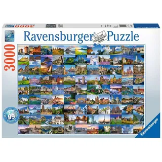 Ravensburger 99 Beautiful Places in Europe 3000 Teile Puzzle für Erwachsene und Kinder ab 14 Jahren