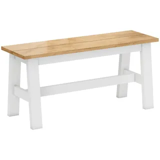 Homcom Sitzbank für Esszimmertisch Küchenbank Modern Holzbank Essbank für Eingang Eiche , Echtholz,Kautschukholz , Rechteckig , eckig , 30x45x95 cm , Esszimmer, Bänke, Sitzbänke