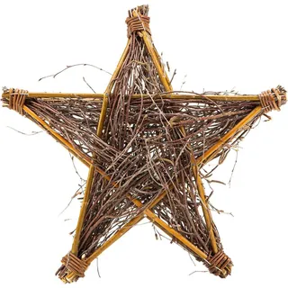 Weidenstern aus Naturweide 40 x 8 cm zum Dekorieren und Gestalten - Braun