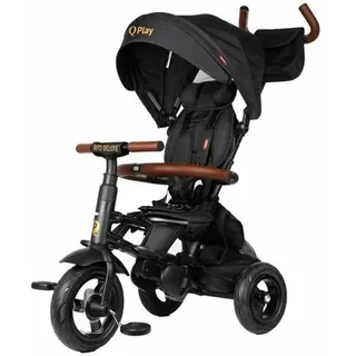 Qplay New Rito Star Deluxe Dreirad-kinderwagen - Black - One Size