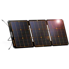 120W Solar Panel,Faltbar Solarmodul für Tragbare Solargeneratoren,IP68 Solarpanel für Outdoor Garten Balkon Notstromversorgung Wohnmobilreisen Camping