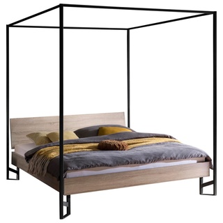 Hasena Himmelbett , Eichefarben , Holzwerkstoff , 160x200 cm , in verschiedenen Holzdekoren erhältlich, in verschiedenen Größen erhältlich , Schlafzimmer, Komplette Schlafzimmer und Serien, Schlafzimmerserien