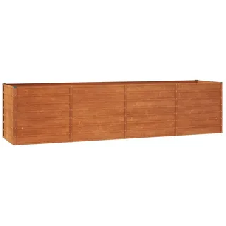 vidaXL Hochbeet Rostig 320 x 80 x 77 cm Braun