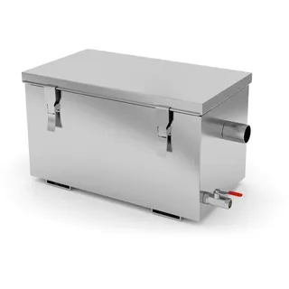 HENDI Fettabscheider, Ölabscheider, Öl-Separator, Fettfilter, Öl-Wasserabscheider, 30L, 650x346x(H)308mm, Edelstahl