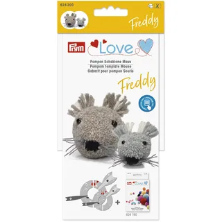 Prym 624200 Love Pompon Schablone Maus Freddy