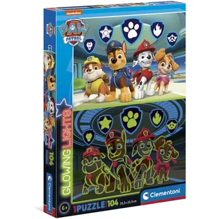 CLEMENTONI Glow in the Dark Puzzle Paw Patrol 104 Teile
