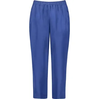 Samoon Damen Stoffhose mit elastischem Bund und bequemer Passform, Blau - Blau