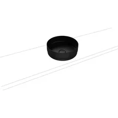 Kaldewei Nueva Waschtisch-Schale 3191, rund, Durchmesser 380mm, ohne Überlauf, 911206003, Farbe: Schwarz Matt 100 mit Perl-Effekt