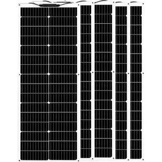 Flexibles Solarpanel, maximale Leistung 80W, Zelleneffizienz 24%, geeignet für unregelmäßige Oberflächen, 5 Stk 80W (400W)