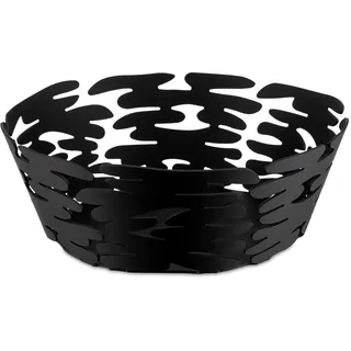 Alessi BM10/18 B Barket Runder Korb, Legierter Stahl, schwarz