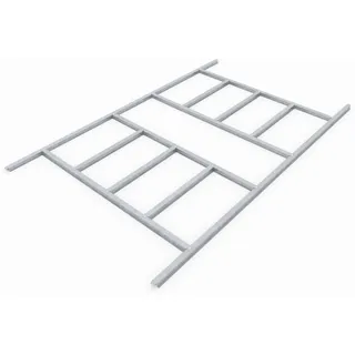 Vitavia Fundamentbodenrahmen für Gerätehaus Frankfurt II 86 224 x 180 x 2,6 cm Silber