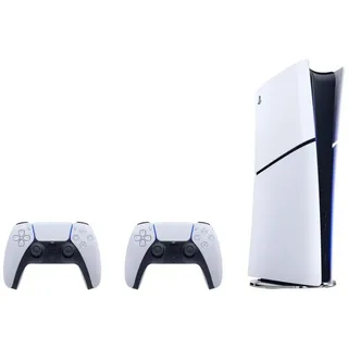 Sony PlayStation 5 Slim Digital Edition 1000 GB Weiss + 2 DualSense Wireless-Controller