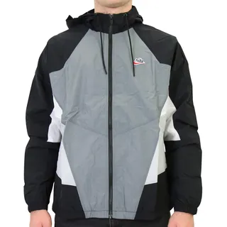 Nike Herren Sport Jacket M NSW HE WR JKT WVN SIGNATURE, smoke grey/black/lt smoke grey, M, CJ4358