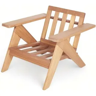 Sessel Naturholzstuhl Stuhl Balkon Sessel Stühle Relax Outdoor Klappstuhl - Braun