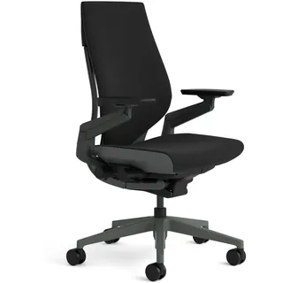 Steelcase Gesture Ergonomischer Bürostuhl mit 360° Armlehnen und 3D-Live Back Lumbalstütze Onyx Schwarz