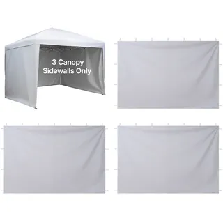 VEVOR 3x Seitenwände für Pavillon, Seitenteile für 3 x 3 m Faltpavillon, Wasserfeste Seitenplanen mit Sonnenschutz PU-Beschichtung, Seitenwand mit Reißverschluss für Outdoor-Events Marktstände, Weiß