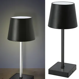 Cepewa Tischleuchte mit Touchfunktion | Nachttischlampe | Helligkeit regulierbar | Farbwechsel | warmweiß (1x Tischleuchte schwarz 26cm batteriebetrieben)
