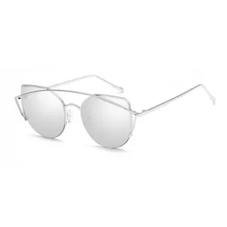 Sunblock Sonnenbrillen für Damen Cat-Eye-Brille Ascher Universal- - Silber