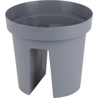 Blumentopf Strend Pro Modern Railing, für Geländer, 25,5x28cm, grau