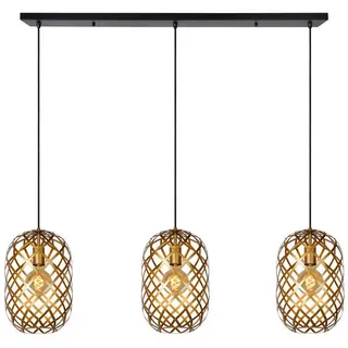 Lucide Hängeleuchte , Messingfarben , Metall , oval , 25x155x130 cm , RoHS, Reach , höhenverstellbar , Lampen & Leuchten, Innenbeleuchtung, Hängeleuchten, Pendelleuchten