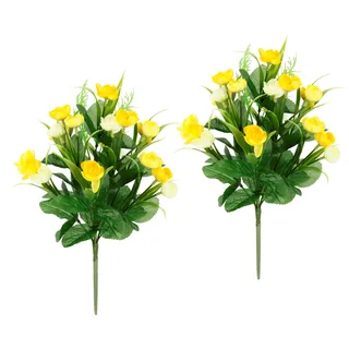 Künstliches Bouquet aus Ranunkeln Strauß Kunstblumenstrauß Seidenblumen Blumenbouquet Blumenstrauß Blumenarrangements Blumenbusch Ranunkeln Kunstblumen Blumensträuße Unechte Blumen Hochzeit, 2er Set