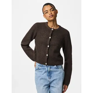 Pieces PCSILLY O-neck Knit Strickjacke Braun L