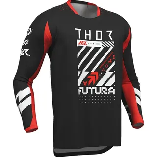 Thor Launchmode Futura Langarm-trikot - Black / Red - XL