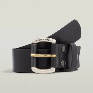 Ledergürtel G-STAR "Dast belt", Herren, Gr. 110, schwarz, Leder, Gürtel Ledergürtel, mit Nieten verstärkt