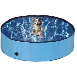 Relaxdays Hundepool blau 30 x 120 cm